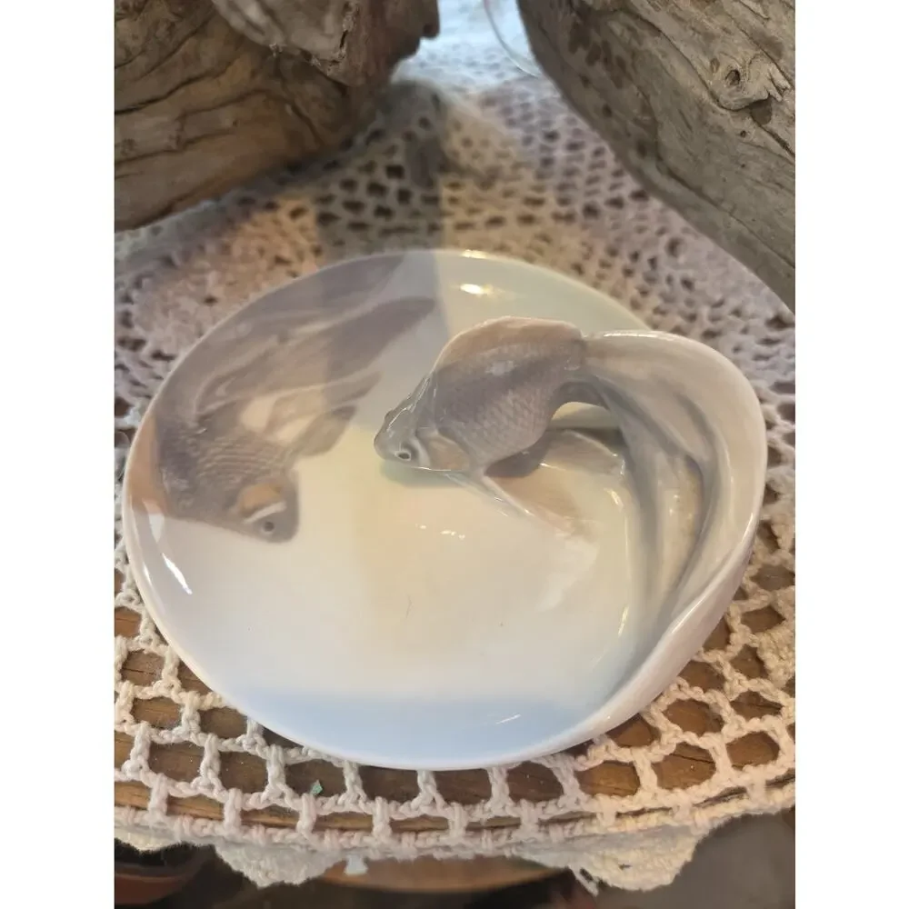 70's ~ Royal Copenhagen ~ Art Nouveau 4.75” Fish Bowl #931 ~ Amazing & Perfect!!